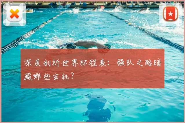 深度剖析世界杯程表：强队之路暗藏哪些玄机？